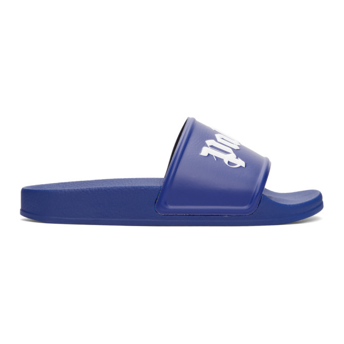 palm angels slides blue