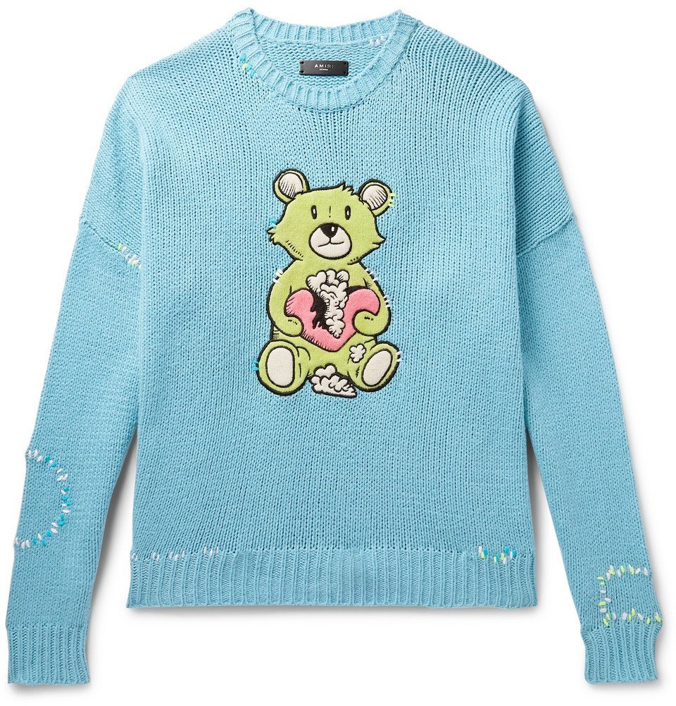 amiri bear sweater