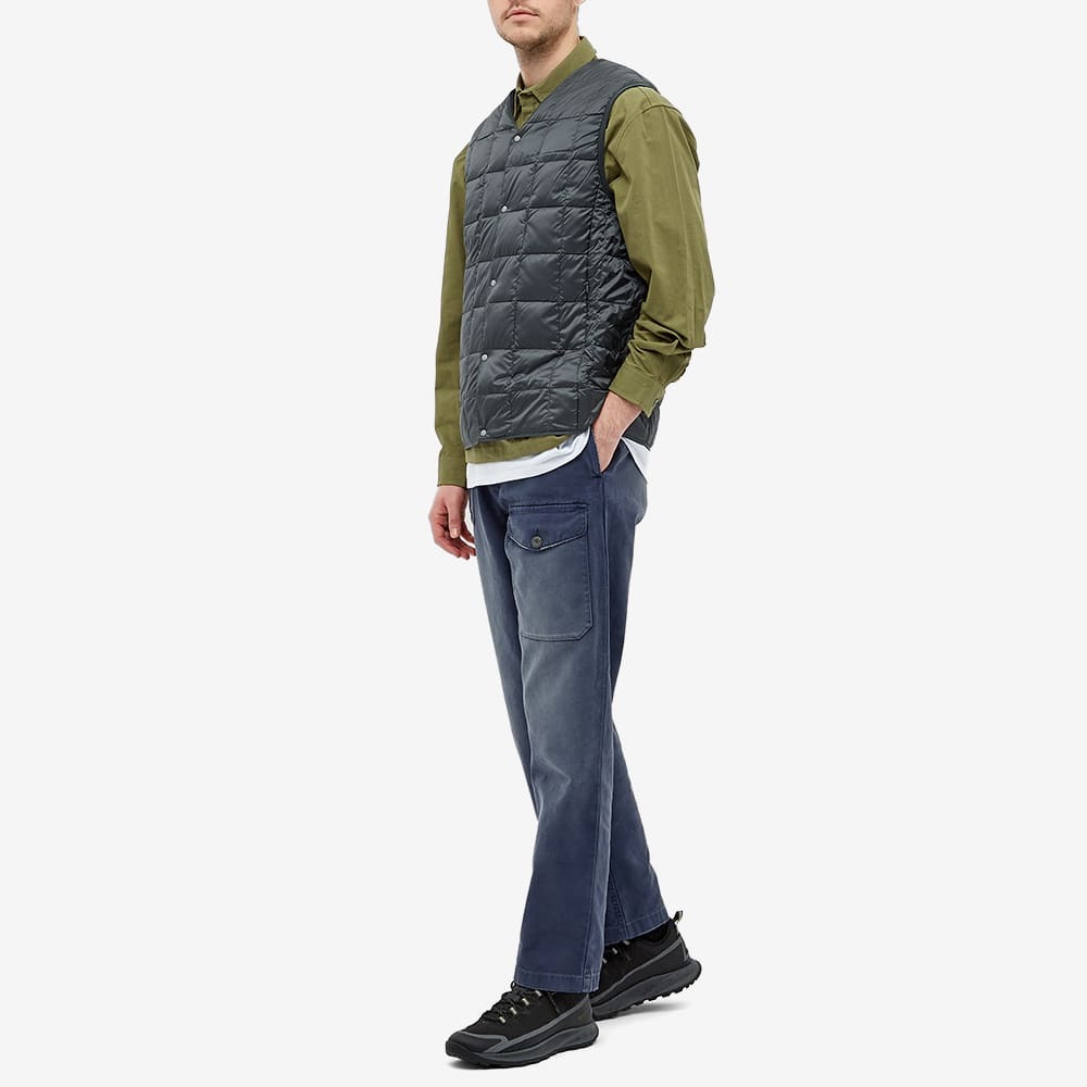 Taion Men's VNeck Down Vest in Charcoal Taion Extra