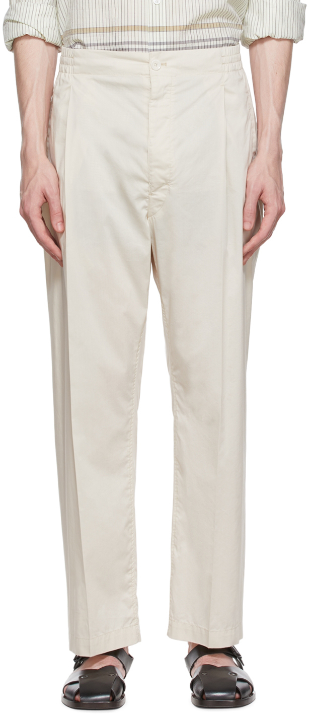 Lemaire Off-White Cotton Trousers Lemaire