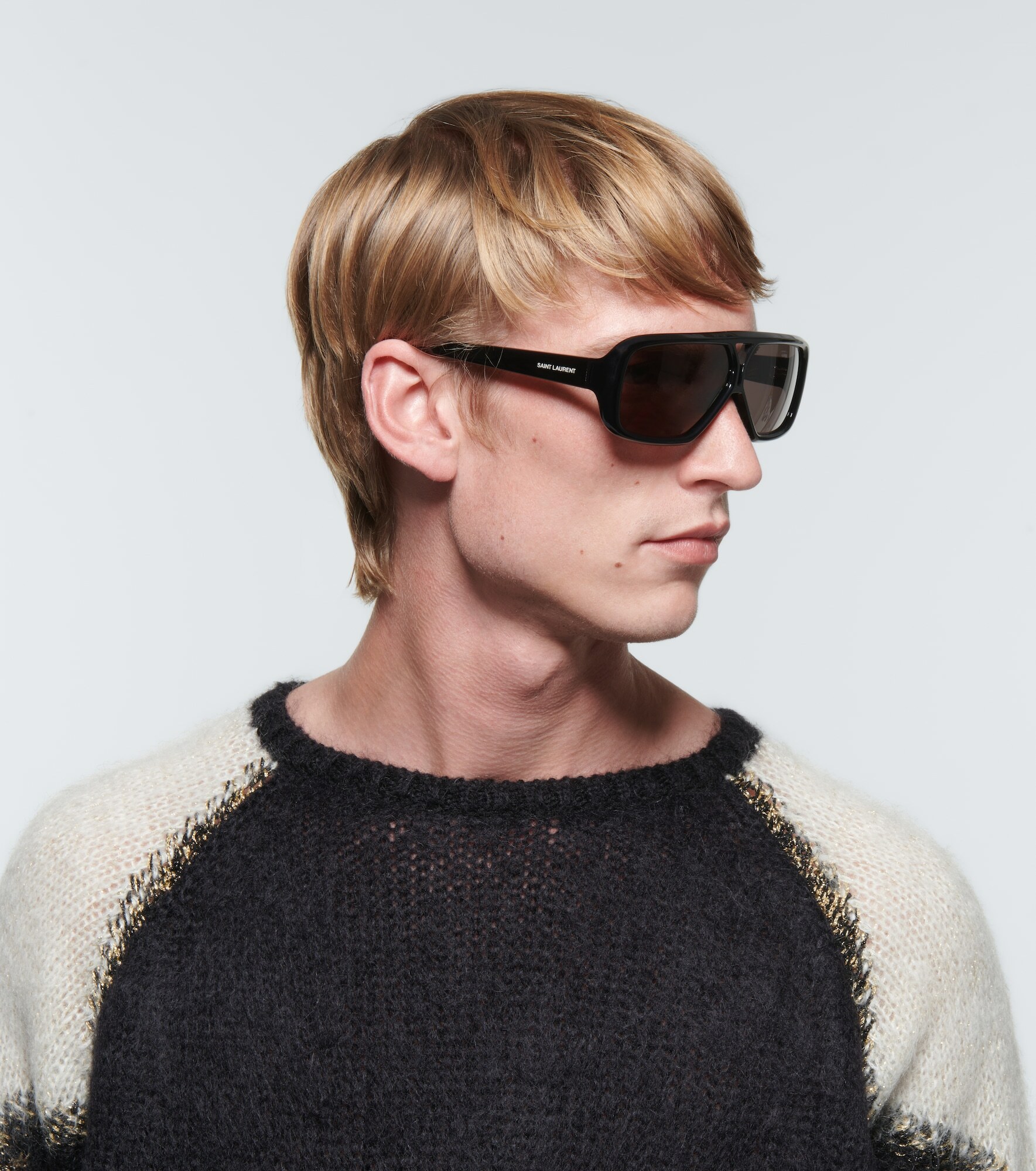 Saint Laurent Black Acetate Sunglasses main image 0