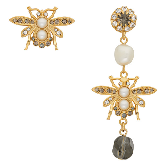 Crystal bee earrings Clearance