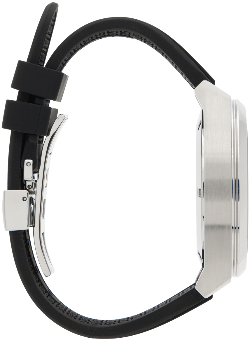 Versace Black & Silver Geo Chrono Watch Versace