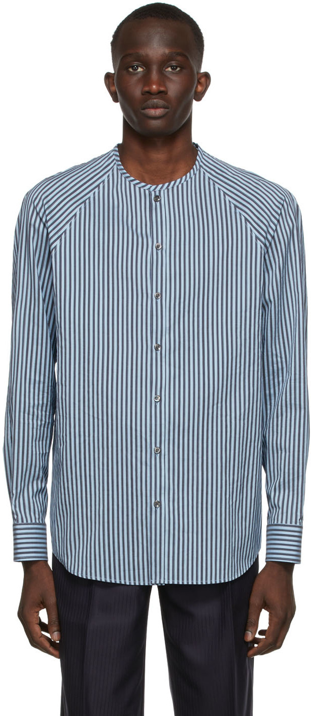Photo: Giorgio Armani Blue Silk Striped Shirt