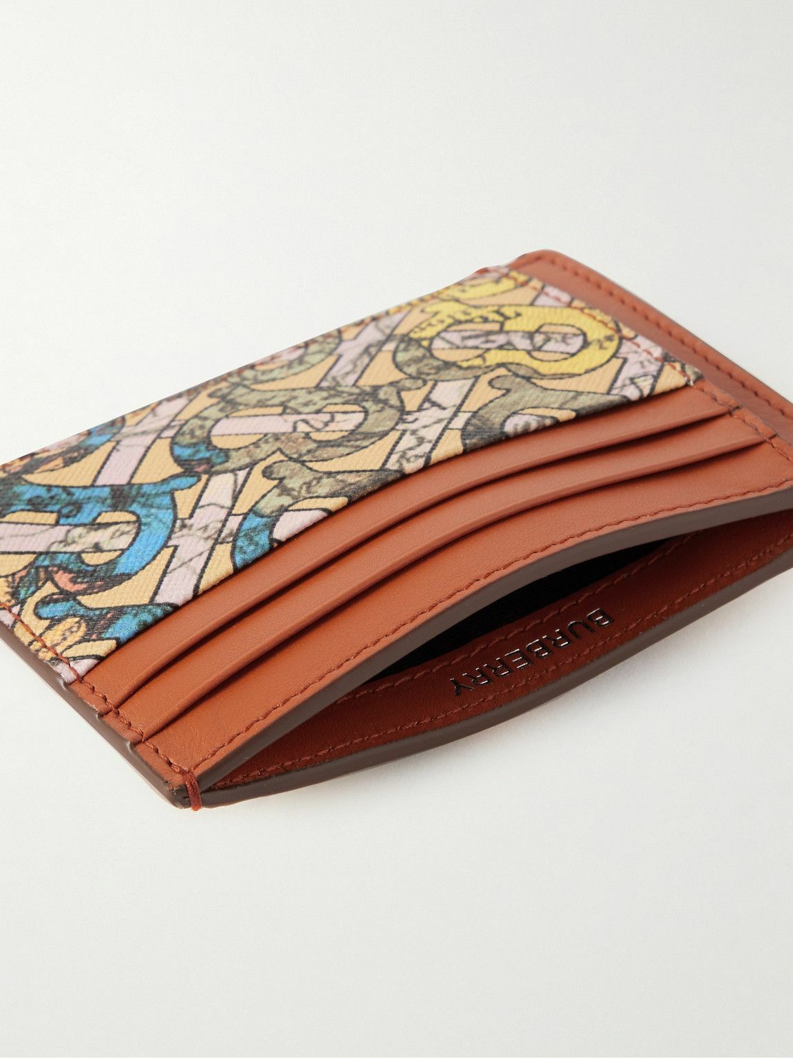 Burberry - Printed Coated Cotton-Canvas and Leather Cardholder with Money  Clip Burberry