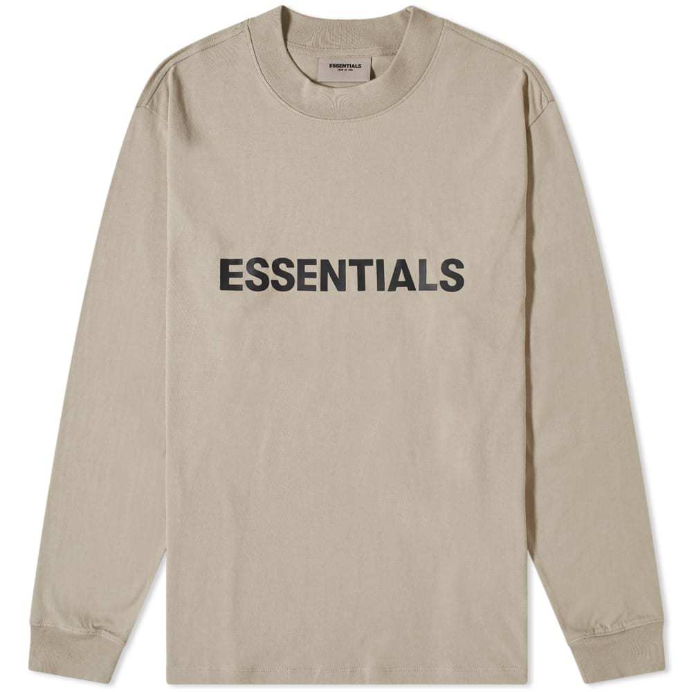Fear of God ESSENTIALS Long Sleeve Front Logo Tee Fear Of God Essentials