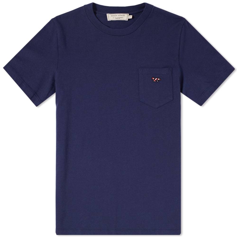 Maison Kitsuné Venice Fox Pocket Tee Blue Maison Kitsune