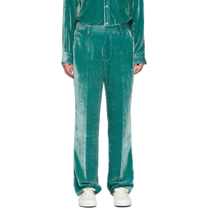 Sies Marjan Green Velvet Cord Trousers 
