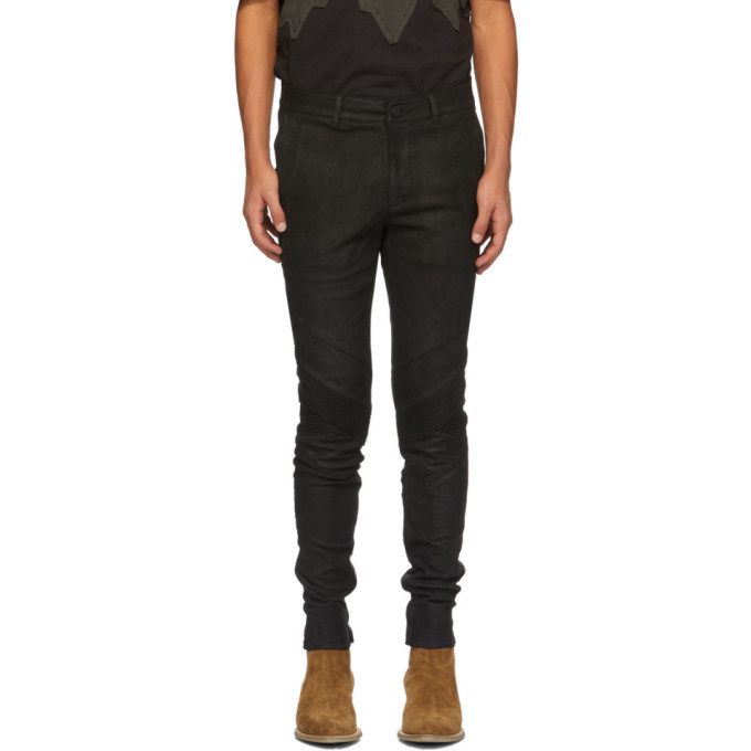 FREI-MUT Black Leather Bass Trousers