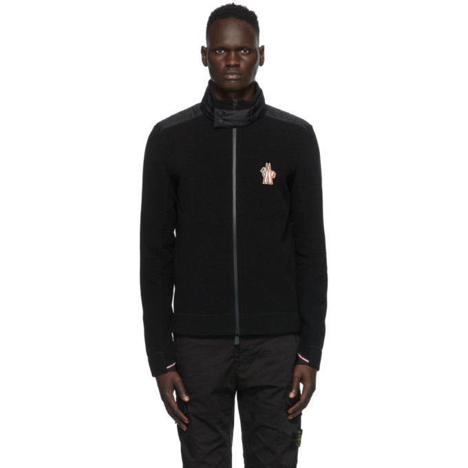 moncler black cardigan