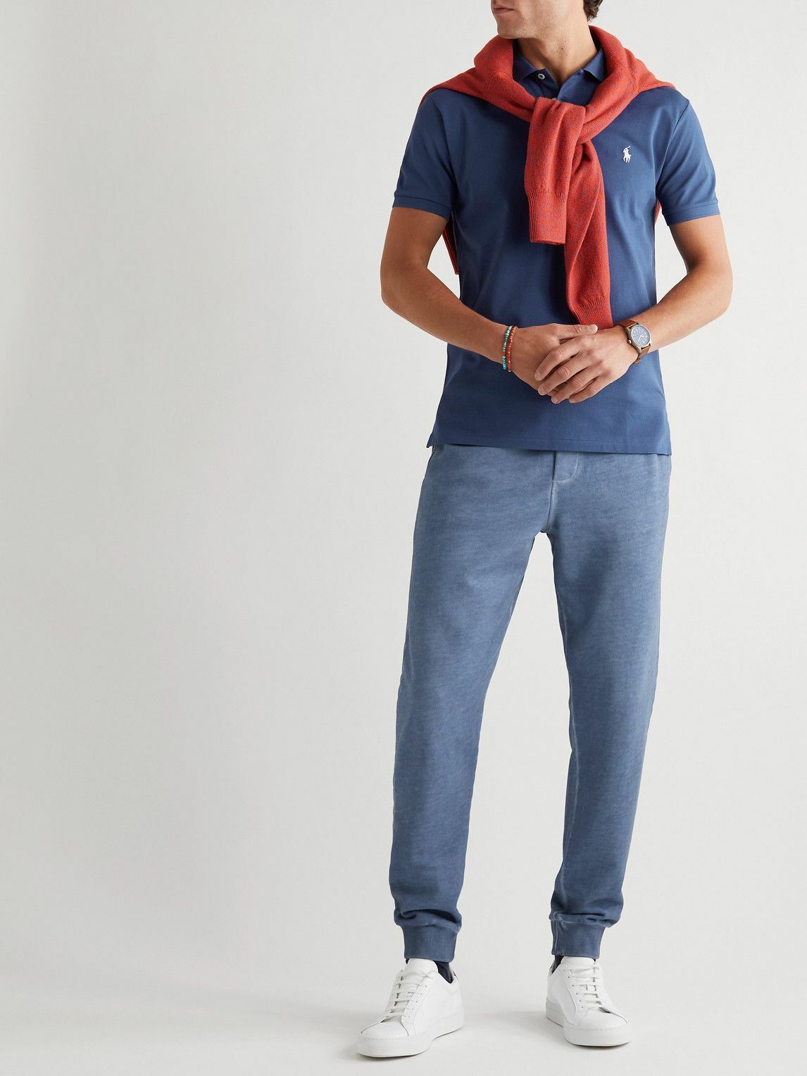 Polo Ralph Lauren - Slim-Fit Stretch-Cotton Piqué Polo Shirt - Blue