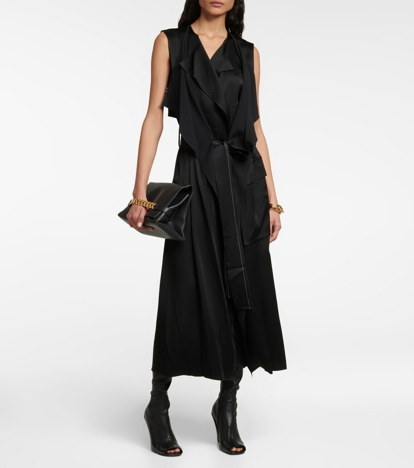 Victoria Beckham - Trench crêpe midi dress Victoria Beckham