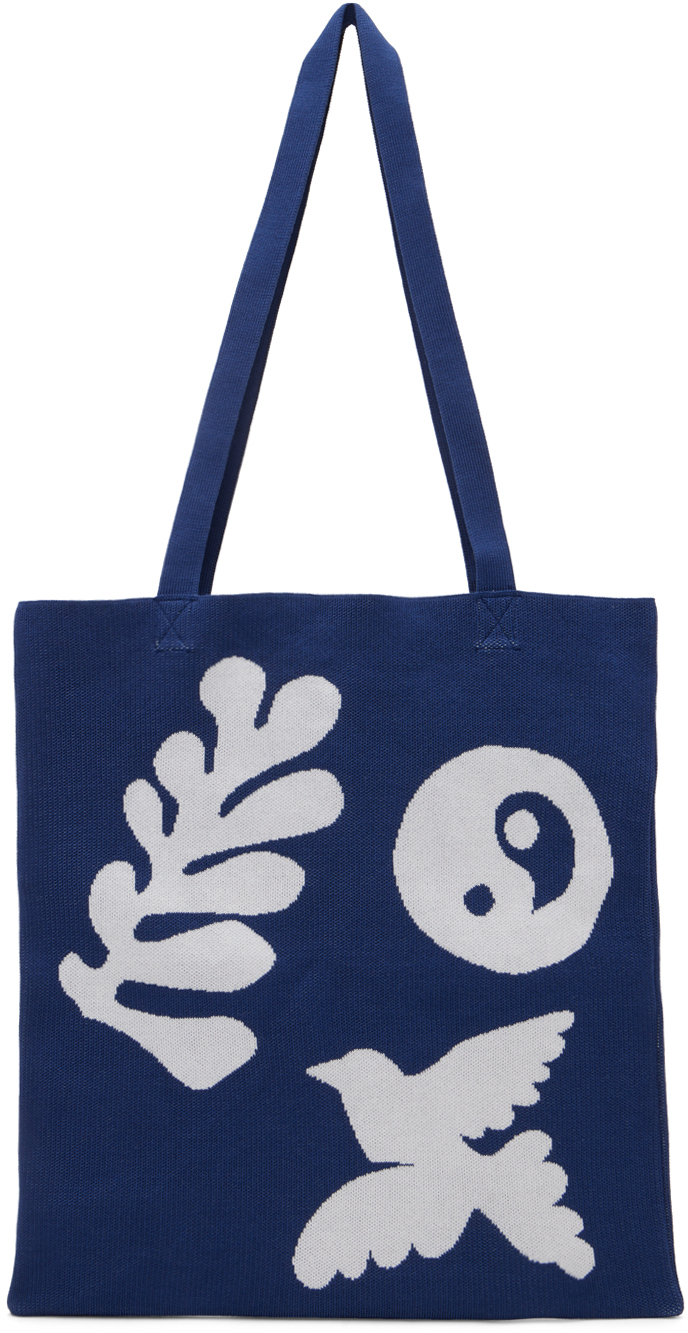 Carne Bollente Blue 'Birds Of Love' Tote Carne Bollente