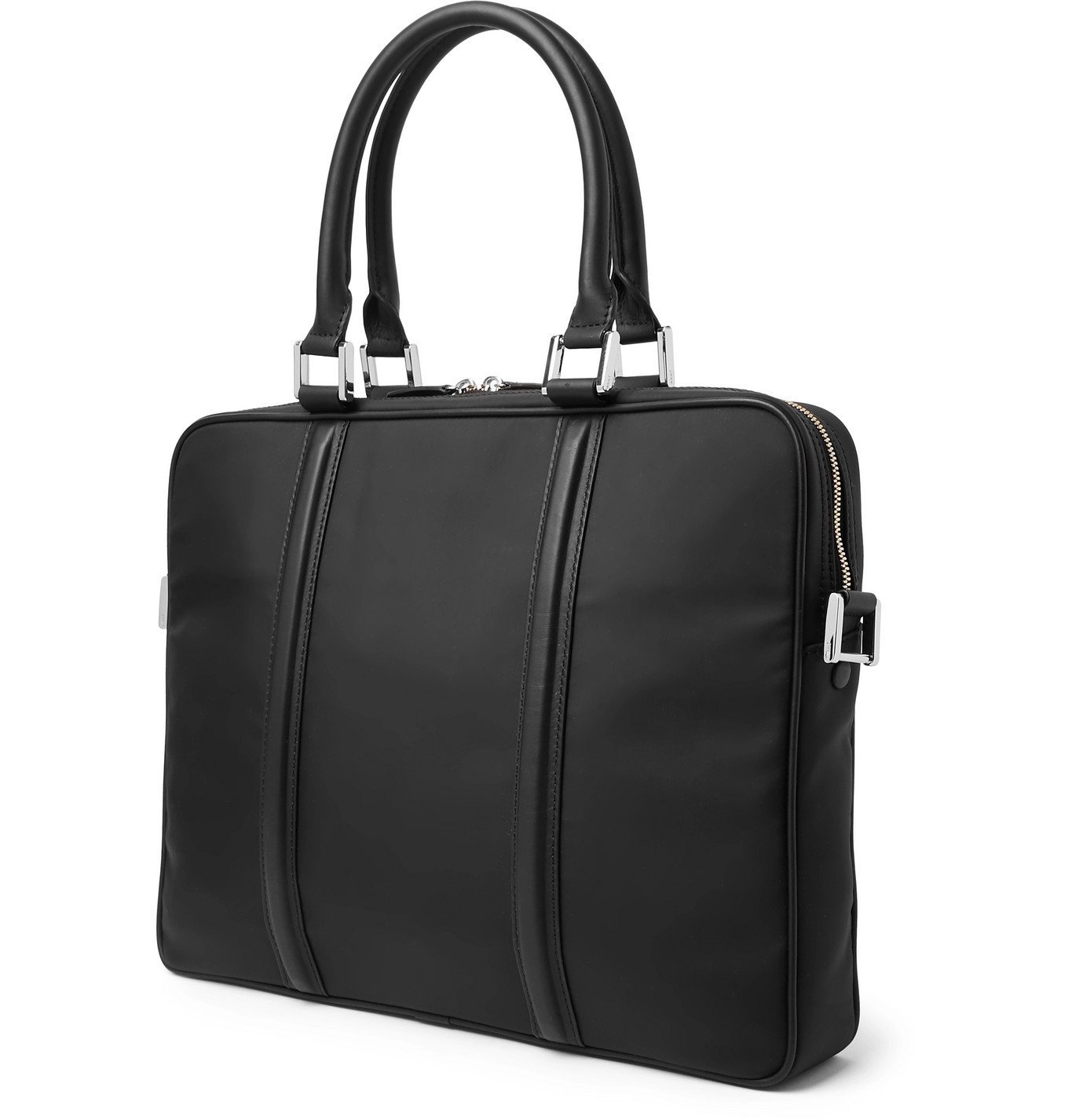 WANT LES ESSENTIELS Haneda LeatherTrimmed Nylon Briefcase Black