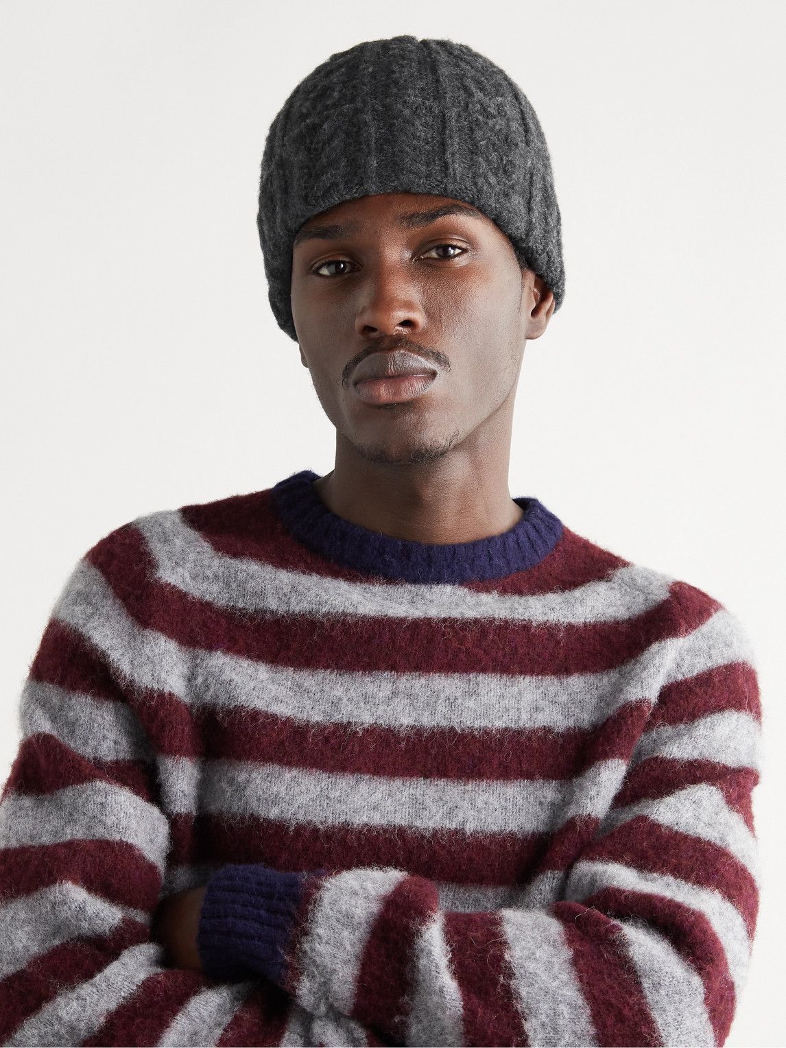 Howlin' - Festival Cable-Knit Lambswool Beanie Howlin' by Morrison