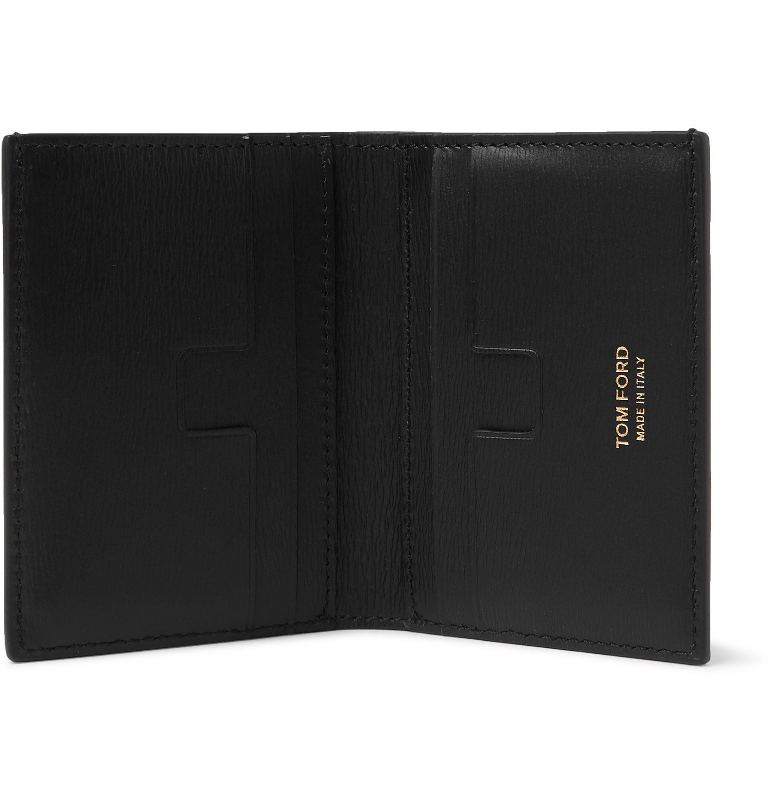 TOM FORD - Full-Grain Leather Bifold Cardholder - Black TOM FORD