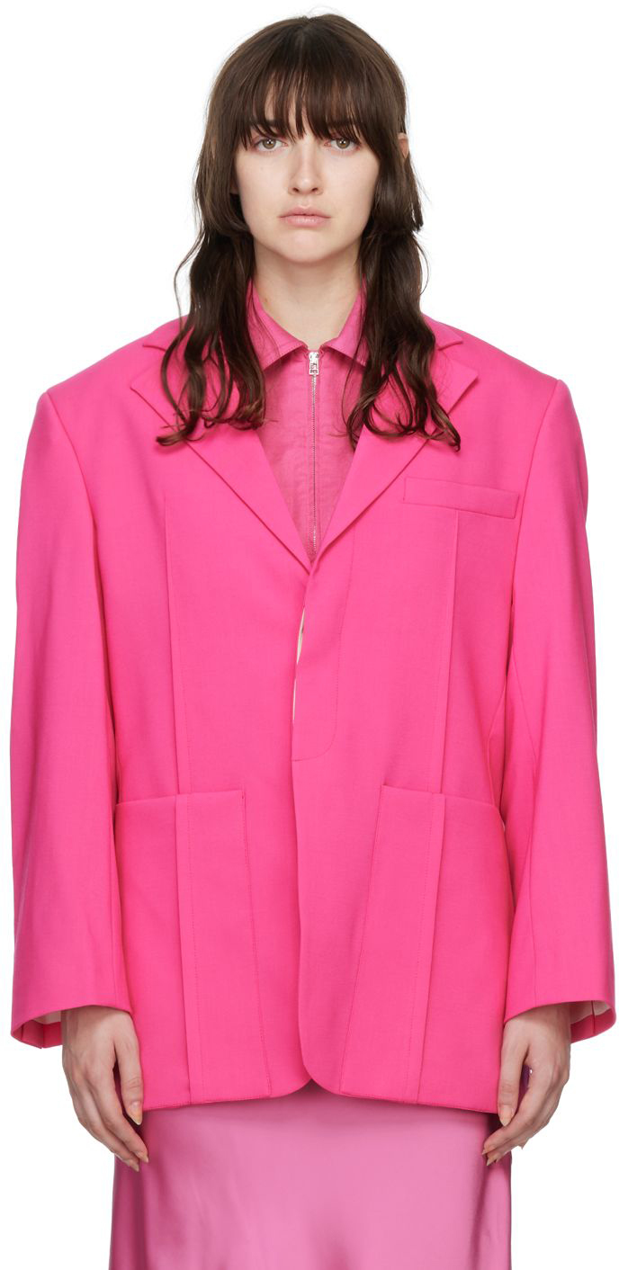 Jacquemus Pink Le Papier 'La Veste D'Homme' Blazer Jacquemus