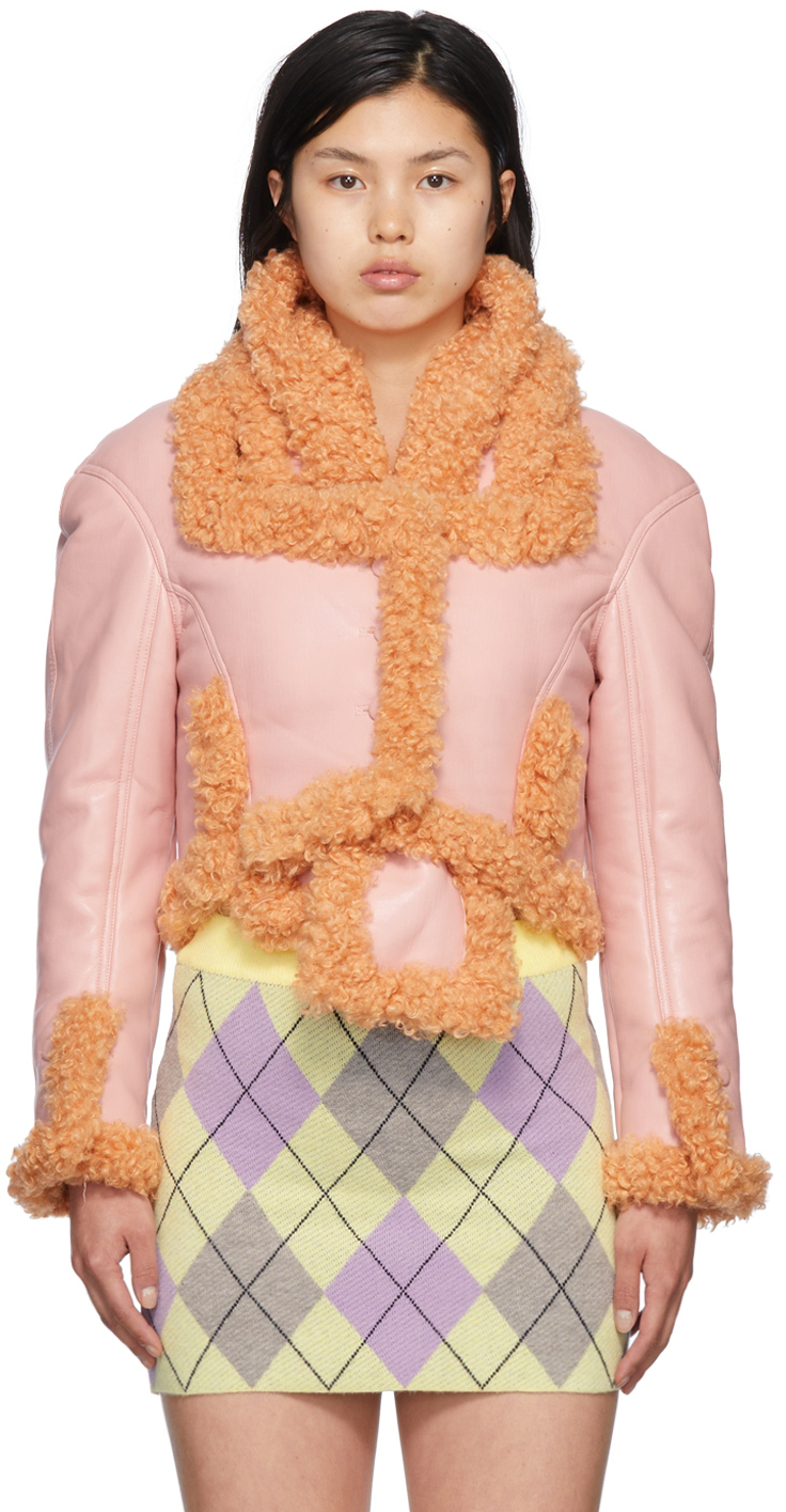 Nodress Pink FauxLeather Jacket