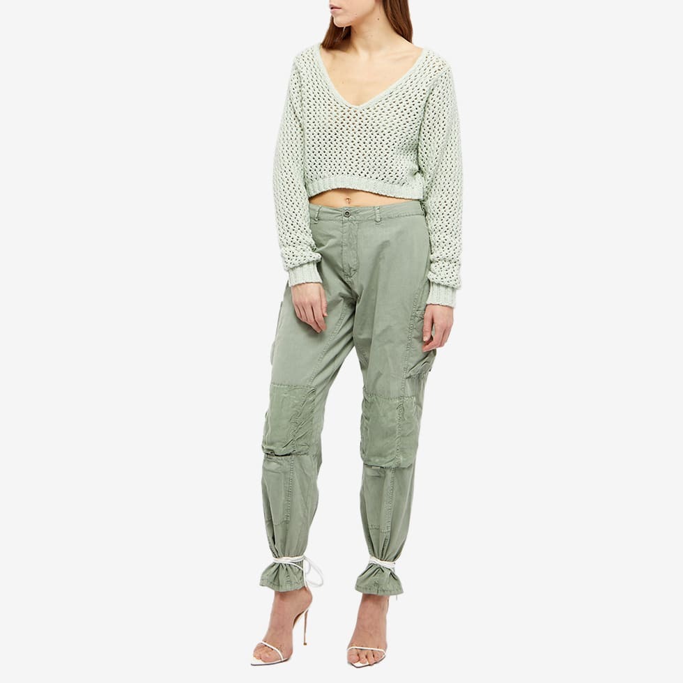 John Elliott Women's Foam Boucle Knit Crop Cardigan in Laurel John Elliott