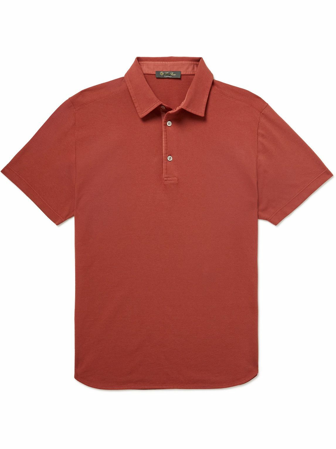 Loro Piana Cotton Piqué Polo Shirt Orange Loro Piana