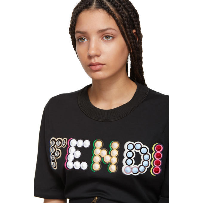 Fendi Black Stones T-Shirt Fendi