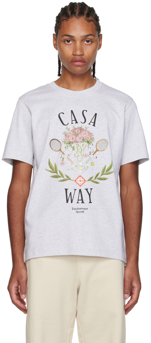 Casablanca SSENSE Exclusive Gray 'Casa Way' T-Shirt