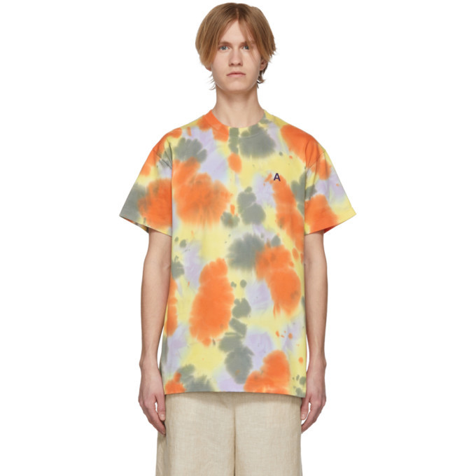 Ambush SSENSE Exclusive Yellow A Waves Tie-Dye T-Shirt Ambush