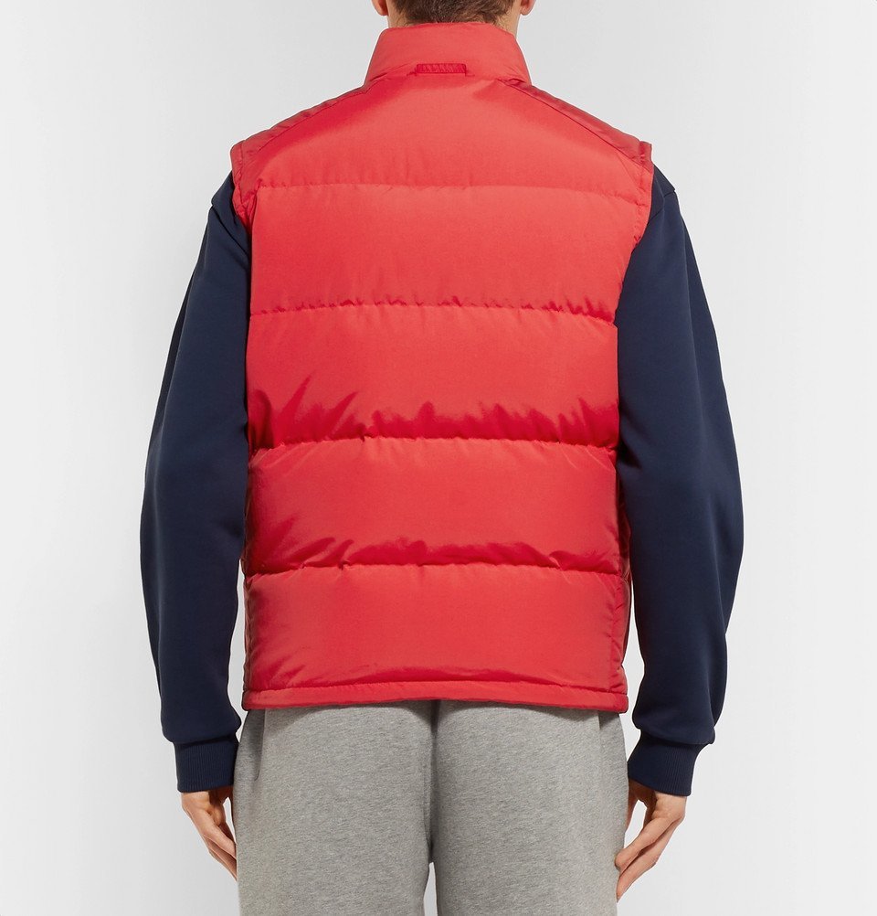 Burberry - Slim-Fit Logo-Embroidered Quilted Nylon Down Gilet - Men - Red  Burberry