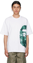 BAPE White & Green Color Camo Side Big Ape Head Relaxed T-Shirt