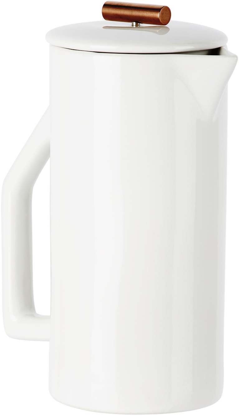 YIELD White Ceramic French Press, 850 mL YIELD
