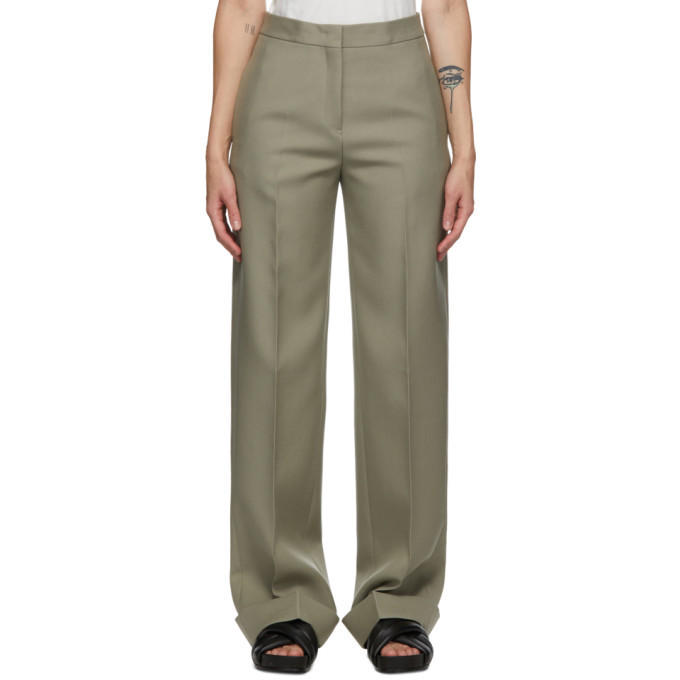 Jil Sander Green Wool Trousers Jil Sander