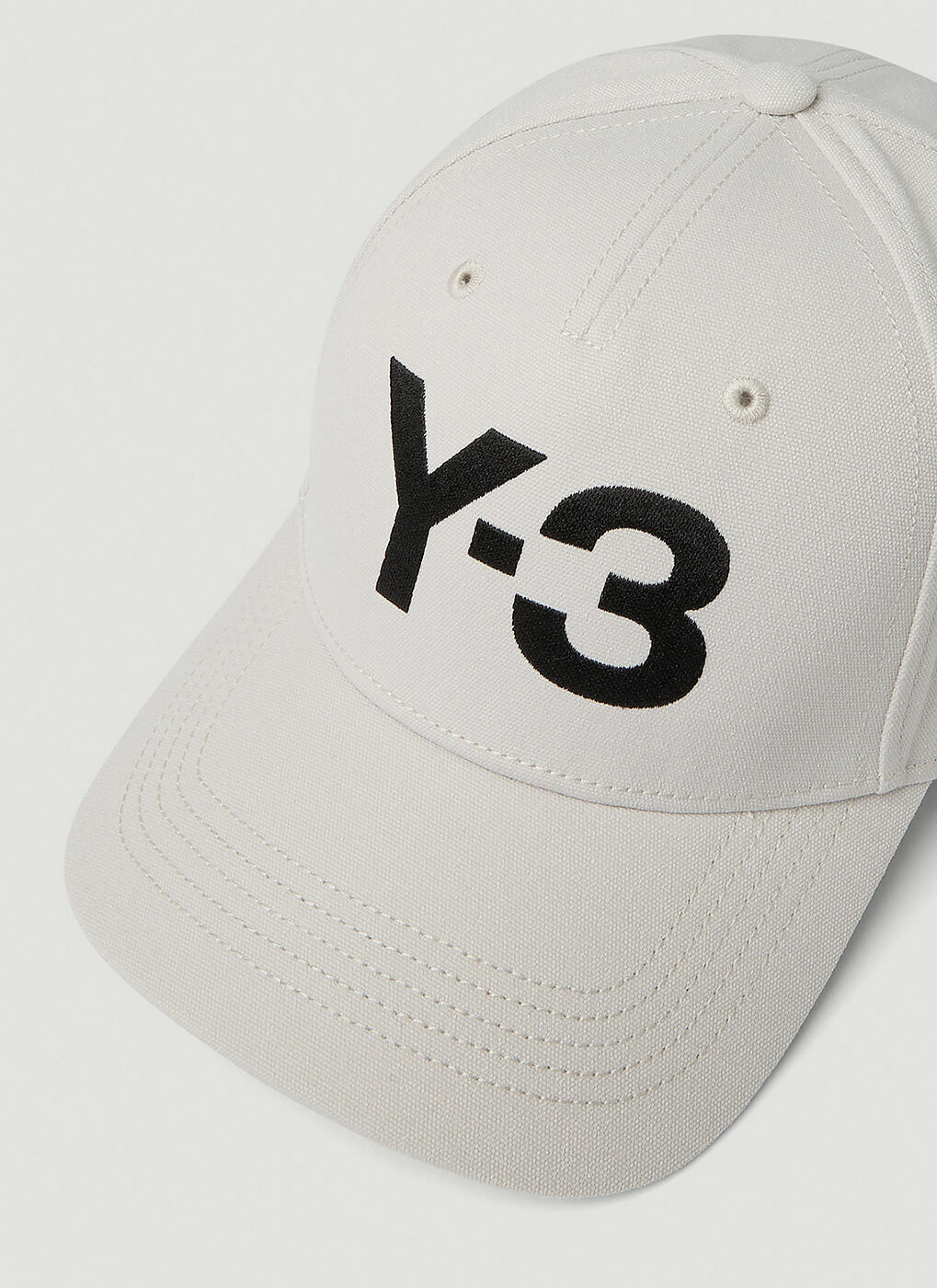 Y-3 - Logo Embroidery Baseball Cap in Light Grey Y-3