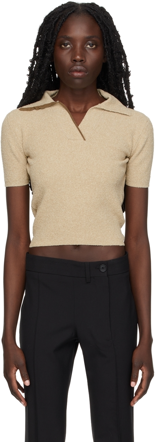 Jacquemus Beige 'Le Polo Bagnu' Polo Jacquemus
