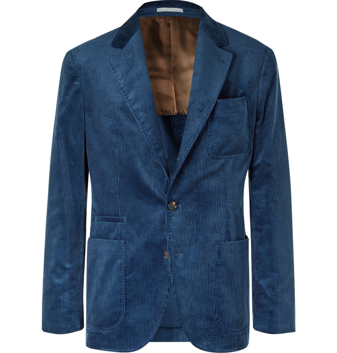 Brunello Cucinelli - Slim-Fit Unstructured Cotton-Corduroy Suit Jacket ...