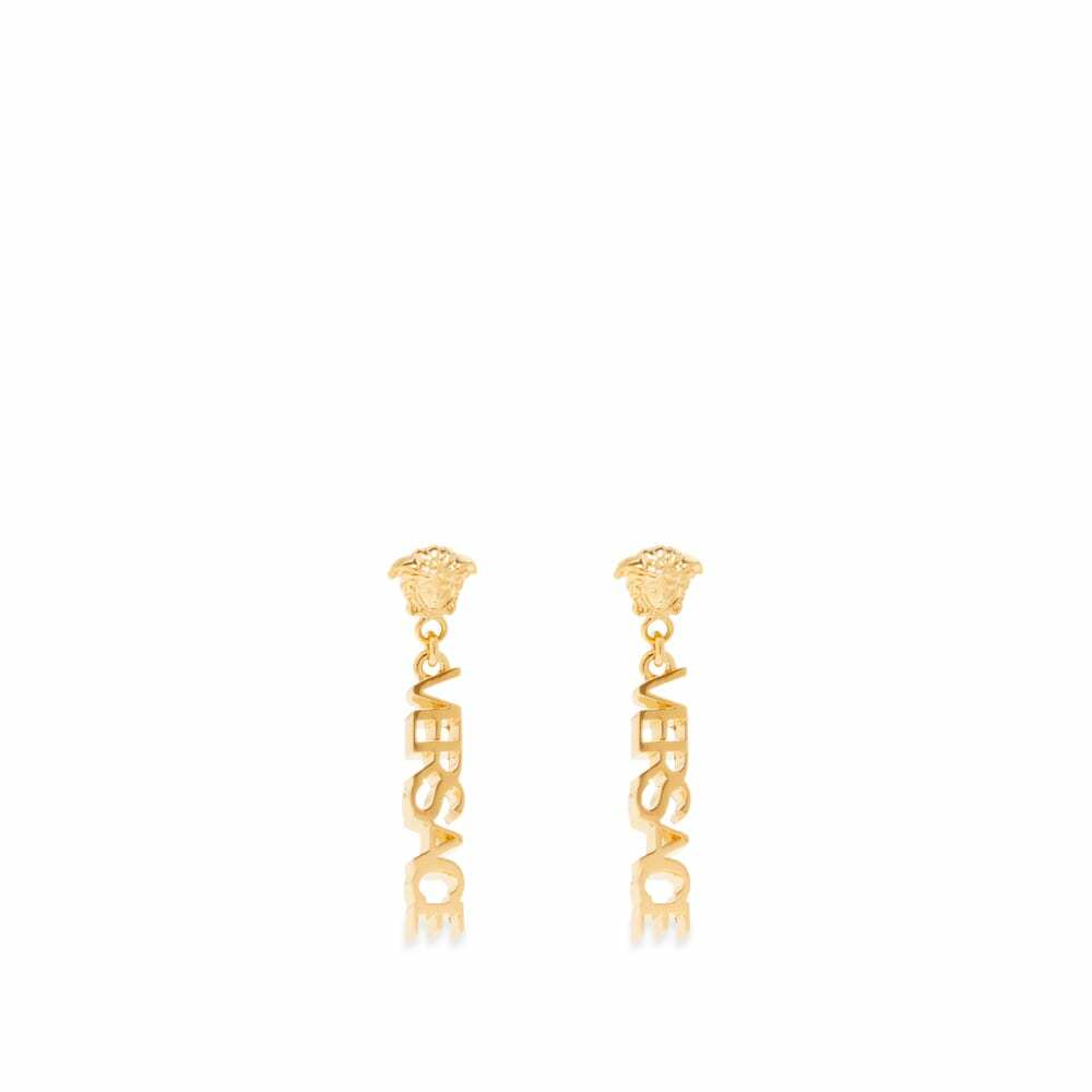 Versace Gold Padlock Drop Earrings Versace