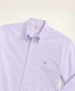Brooks Brothers Men's Stretch Madison Relaxed-Fit Sport Shirt, Non-Iron Oxford | Violet
