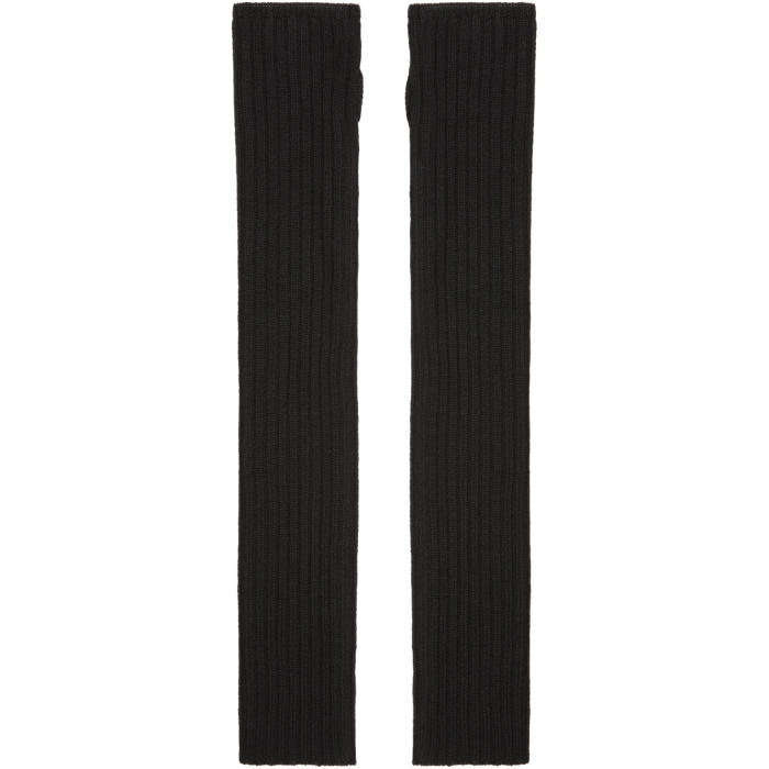 Rick Owens Black Wool Arm Warmers Rick Owens