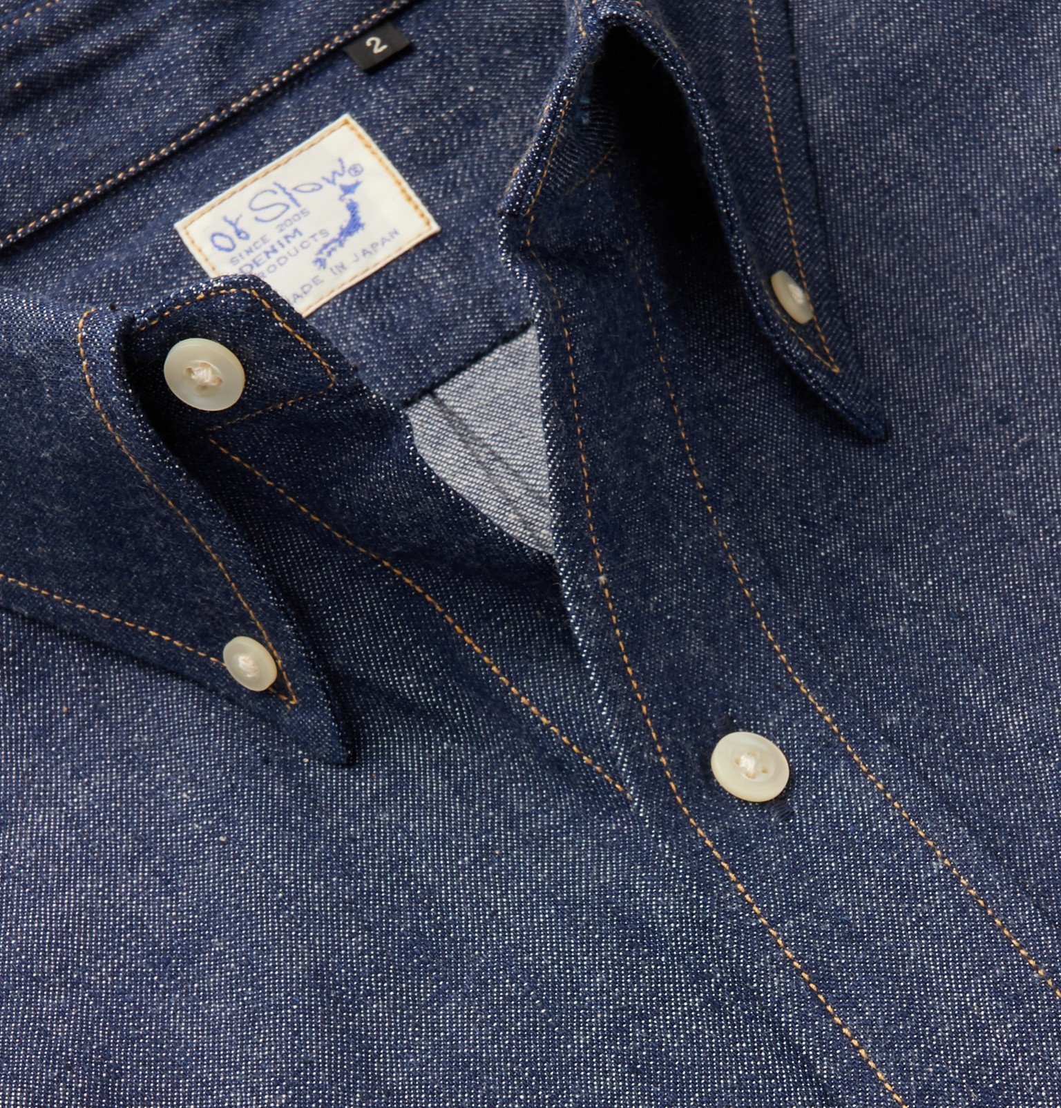 OrSlow ButtonDown Collar Denim Shirt Blue orSlow