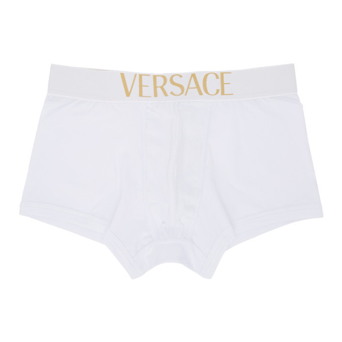 Versace Underwear White Low-Rise Boxer Briefs Versace Underwear