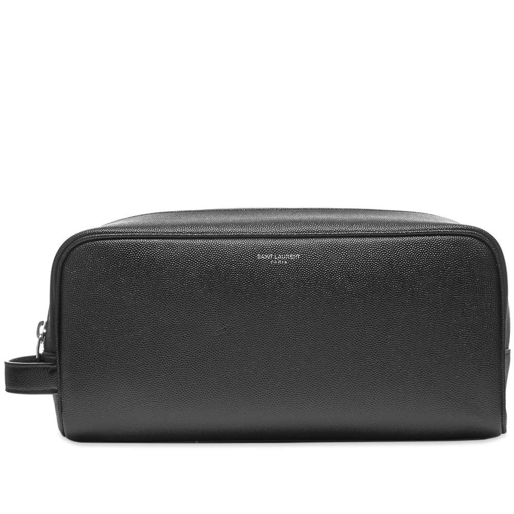 Saint Laurent Grain Leather Wash Bag Saint Laurent