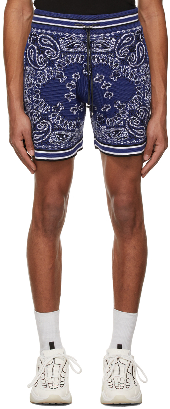 AMIRI Blue Bandana B-Ball Shorts Amiri