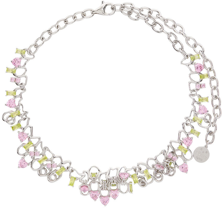 YVMIN Silver Liquefied Garden Necklace