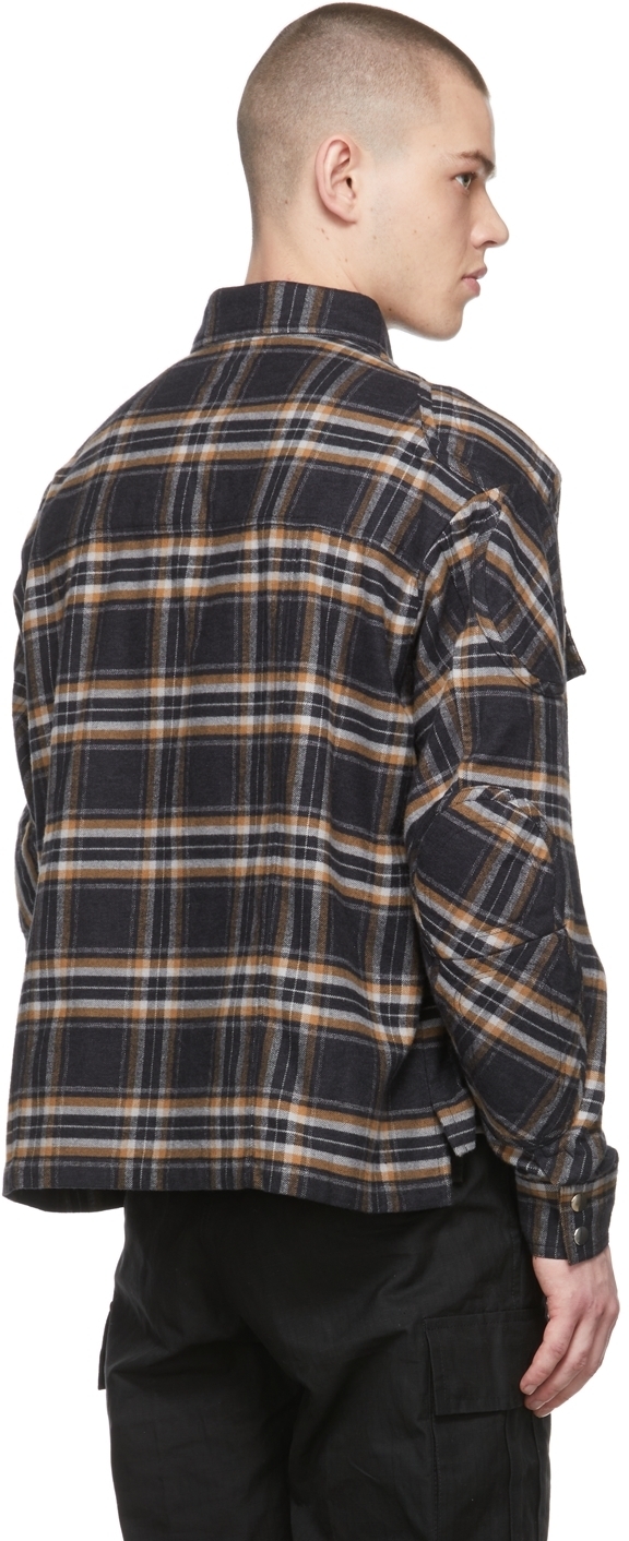 GmbH Black \u0026 Orange Flannel Shirt GmbH