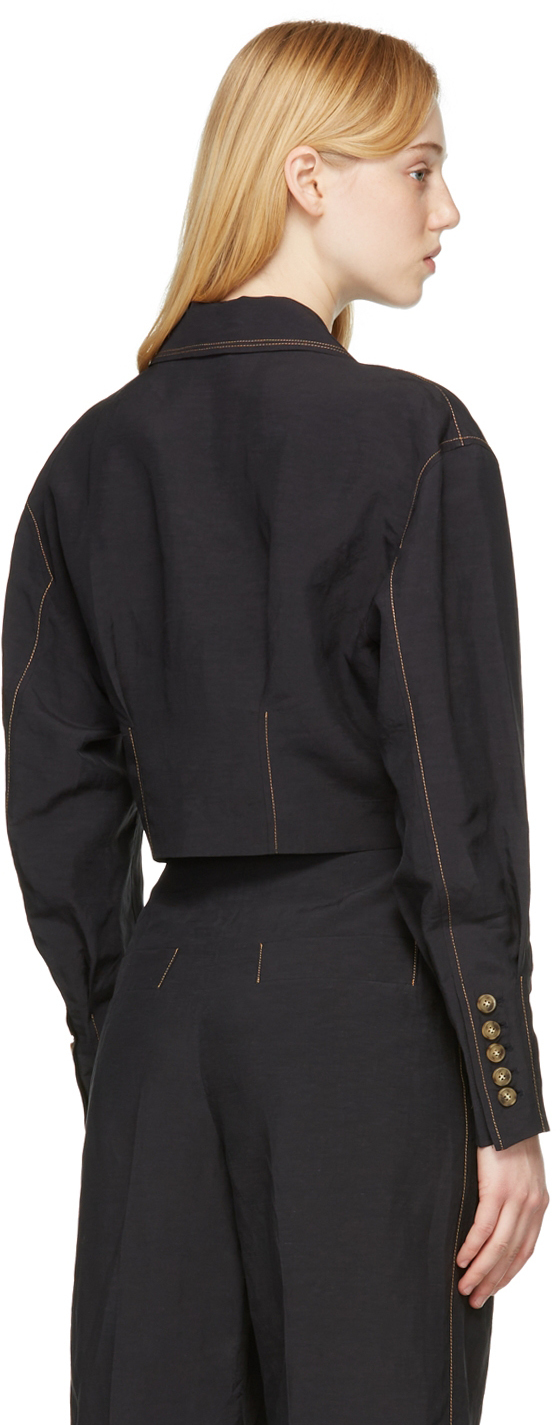 LVIR Black Linen Jacket LVIR