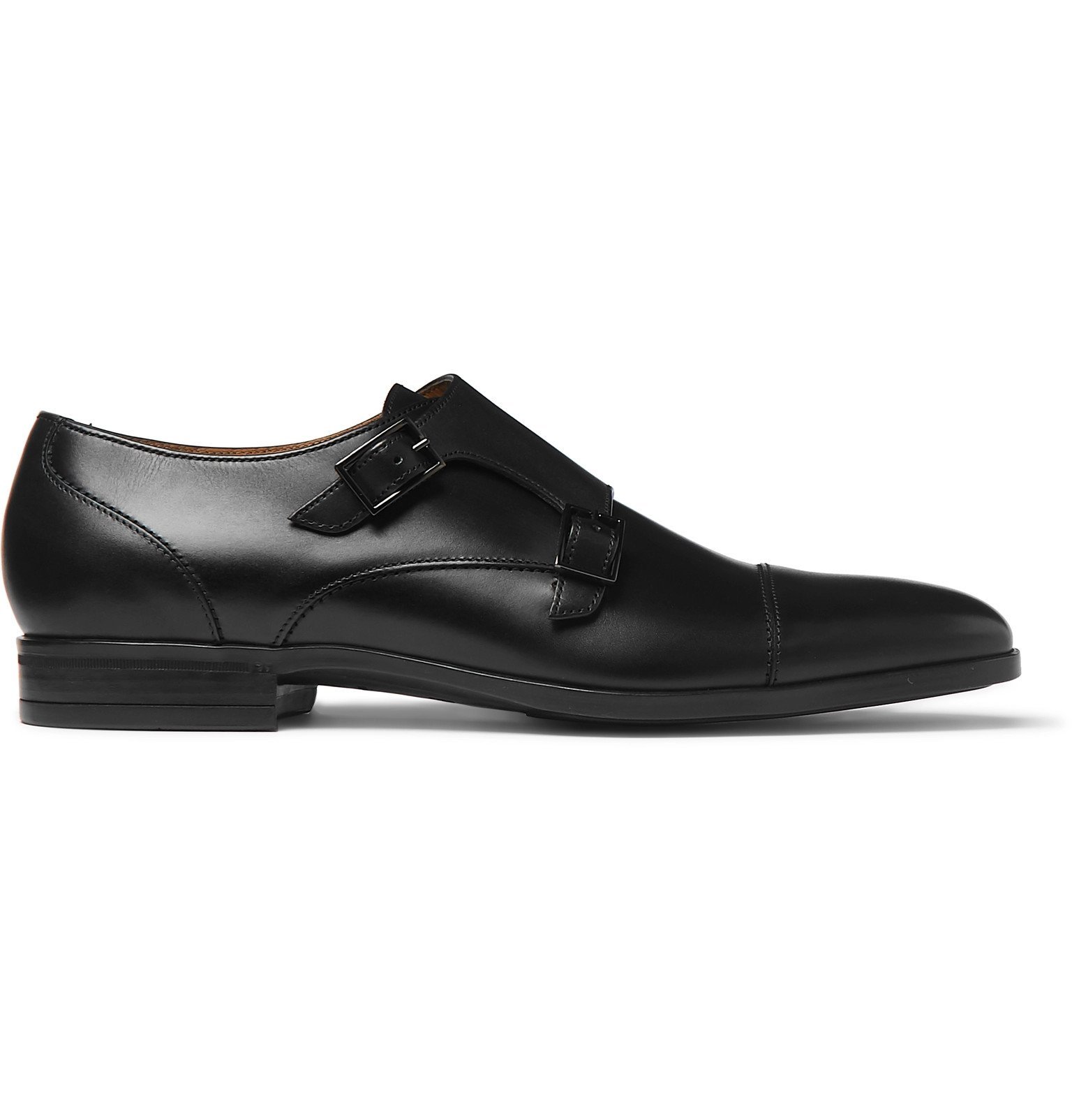 nauwkeurig Traditioneel kandidaat Hugo Boss - Kensington Leather Monk-Strap Shoes - Black Hugo Boss
