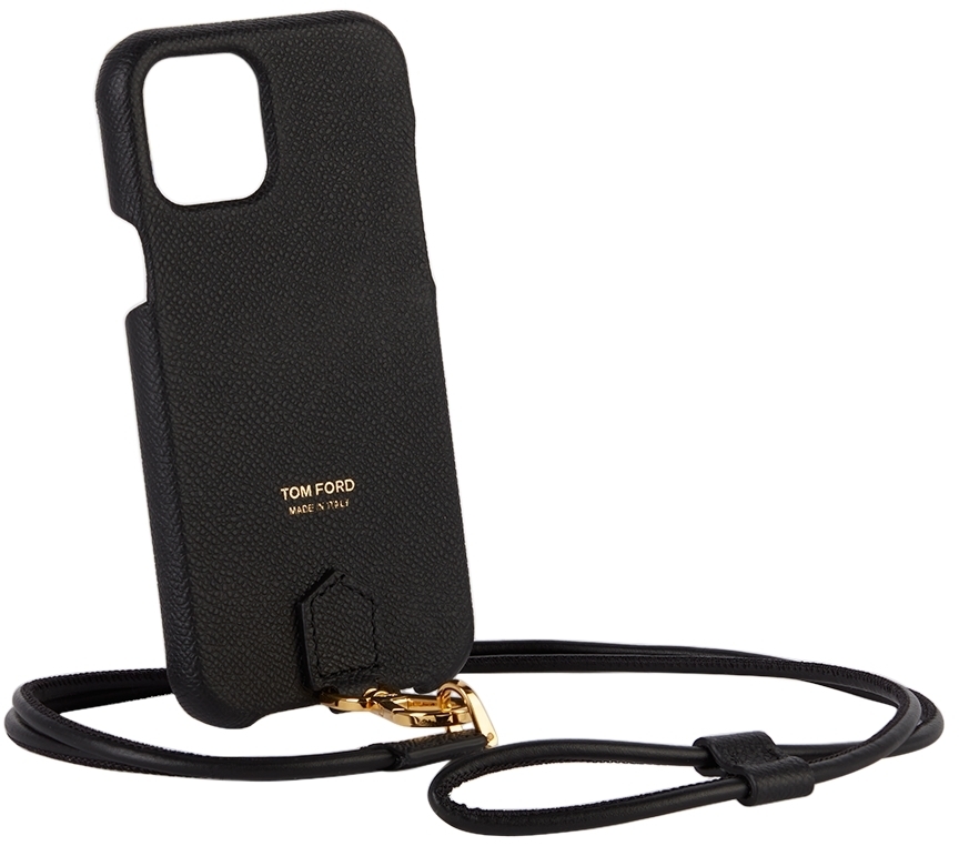 TOM FORD Black Calfskin iPhone 12 Pro Case TOM FORD