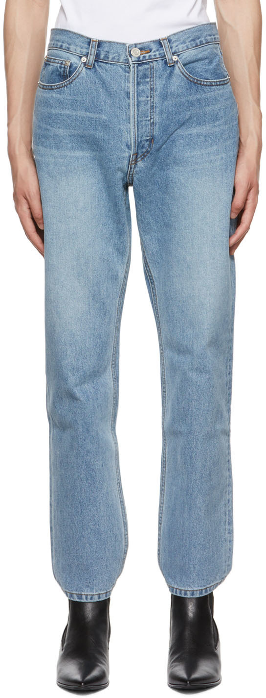 Recto Blue Straight-Leg Jeans Recto