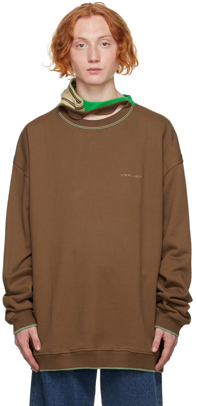 Y/Project Brown Three Neck Sweatshirt Y/Project