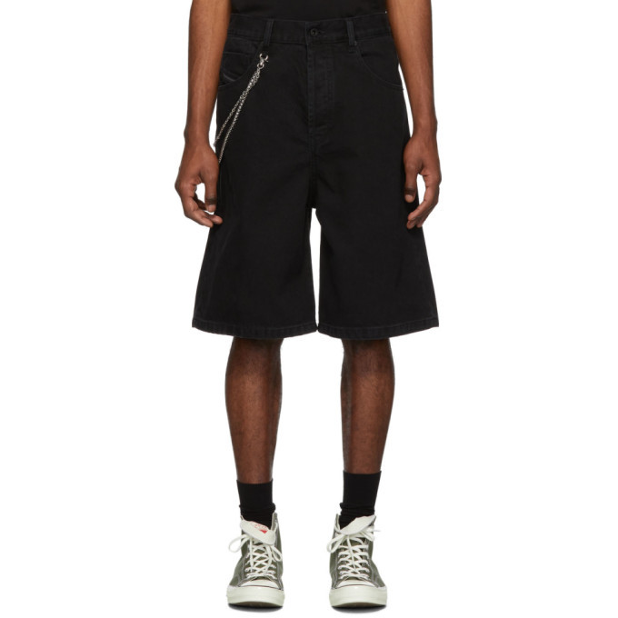 diesel black shorts