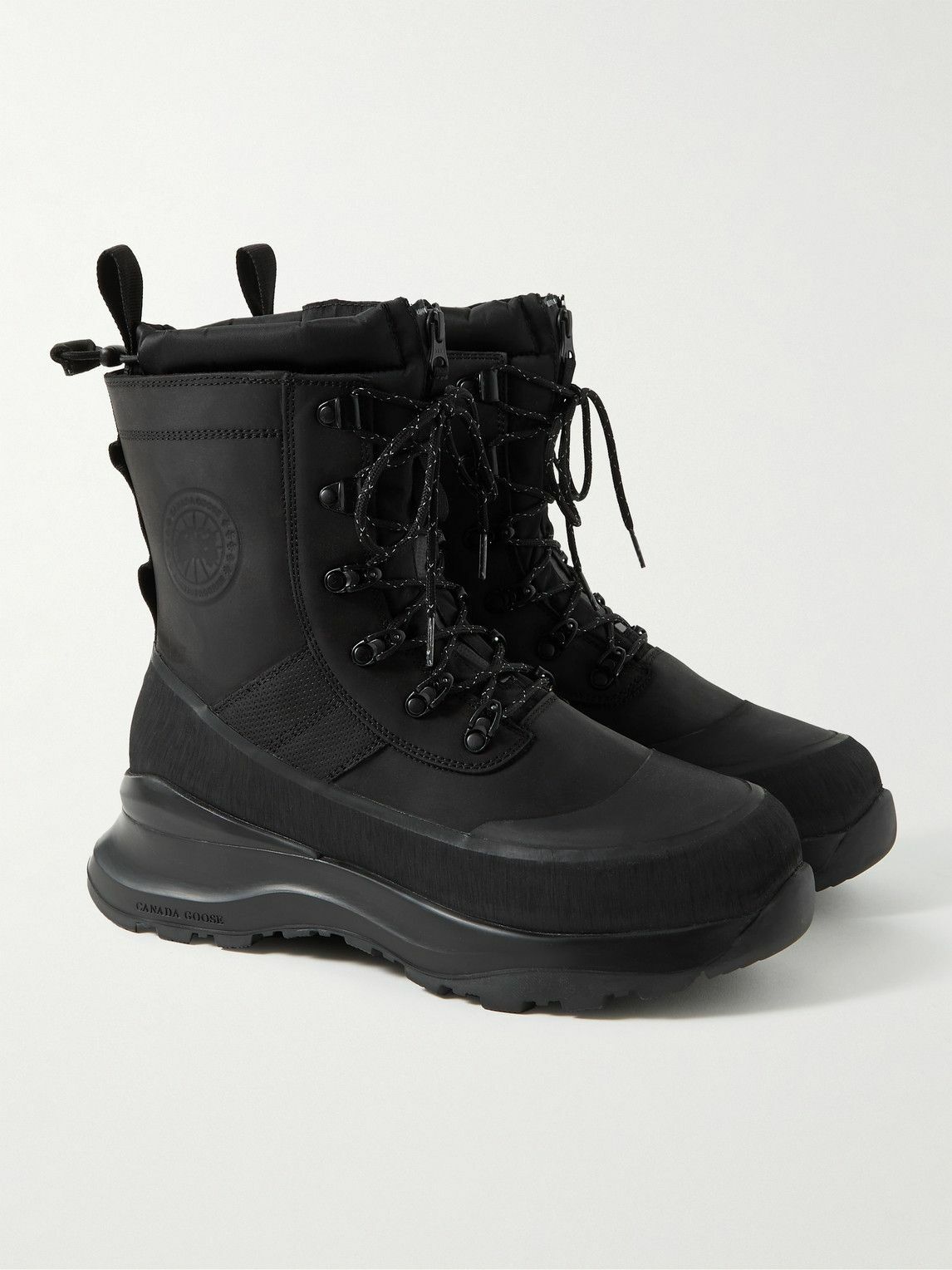 Canada Goose - Armstrong Rubber-Trimmed Nubuck Boots - Black Canada Goose